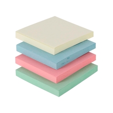 Classmates Recycled Sticky Notes - Assorted Pastel - 75 x 75mm - Pack of 12
